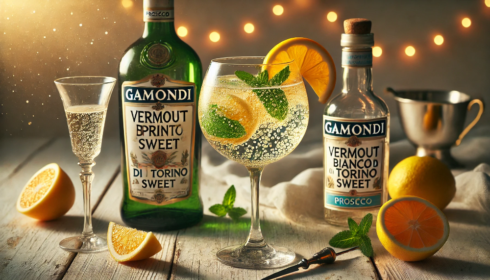 Освіжаючий коктейль Vermouth Spritz з Gamondi Vermouth Bianco di Torino Sweet та свіжими фруктами