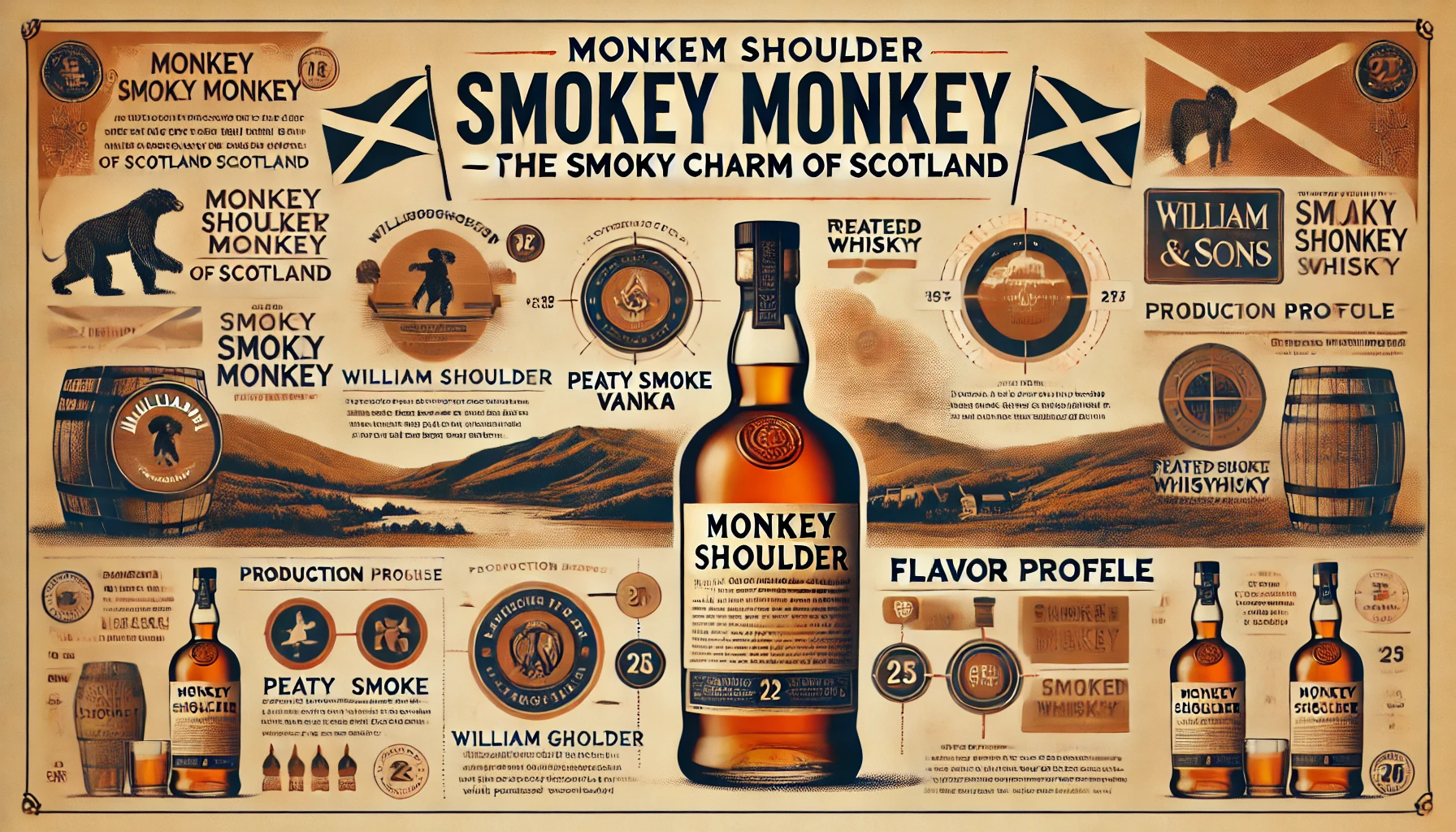 Віскі Monkey Shoulder 100% Malt Scotch