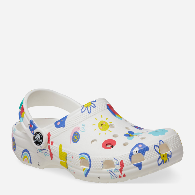 Chodaki dziecięce dla dziewczynki Crocs Classic Doodle Print Clog