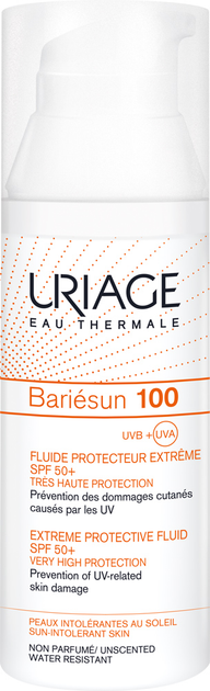 Emulsja przeciwsłoneczna do twarzy Uriage Bariesun 100 Extreme Protective Fluid SPF 50+ 50 ml