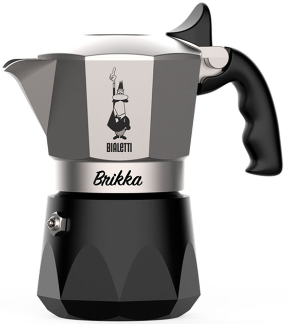 Kawiarka Bialetti Brikka Srebrno-czarna 100 ml