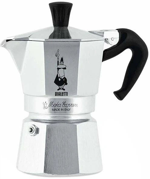 Kawiarka Bialetti Moka Express na 2 filiżanki 90 ml srebrzysta