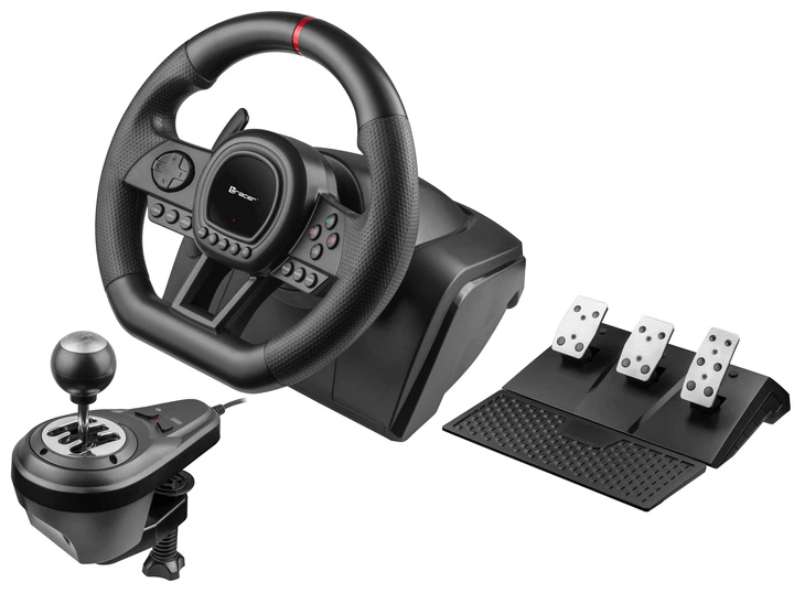 Kierownica przewodowa Tracer SimRacer Manual Gearbox 6in1 Black