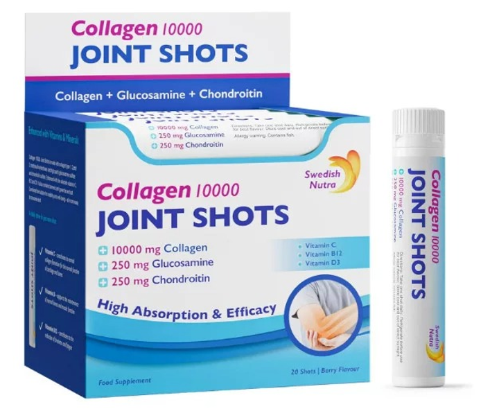 Kompleks kolagenowy Swedish Nutra Joint Shots do ochrony stawów
