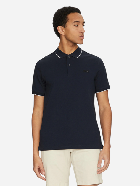 Koszulka polo męska elegancka Calvin Klein K10K112751-CHW S Ciemnogranatowa