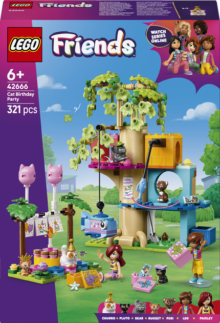 LEGO Friends Kocie przyjęcie urodzinowe i domek na drzewie