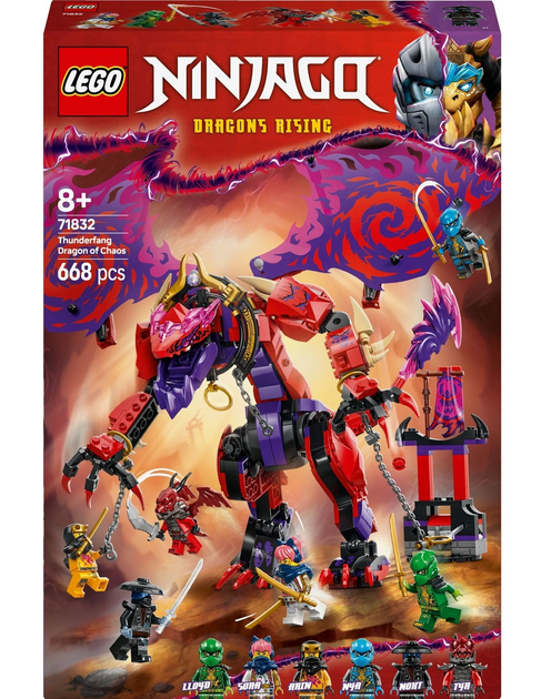 LEGO NINJAGO Smok chaosu Kiełogrzmot 668 elementow