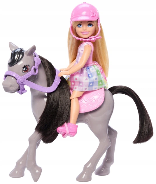 Lalka z akcesoriami Barbie Chelsea na kucyku