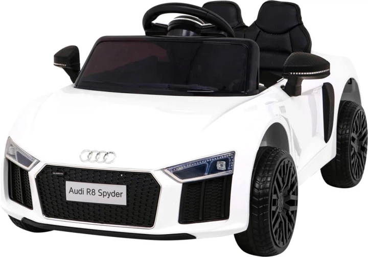 Samochód elektryczny dla dzieci Audi R8 + Pilot + EVA + Wolny Start + MP3 LED Biały