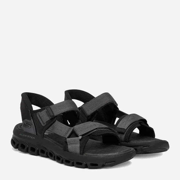 Sandały męskie Skechers Glide Step Sandal Dovah 233382-BBK 42 Czarne