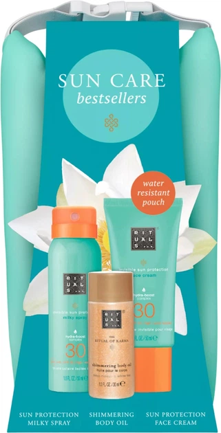 Zestaw Rituals The Ritual of Karma Krem do twarzy Spf30 50 ml + Spray do ciała Spf30 50 ml + Olejek do ciała 30 ml
