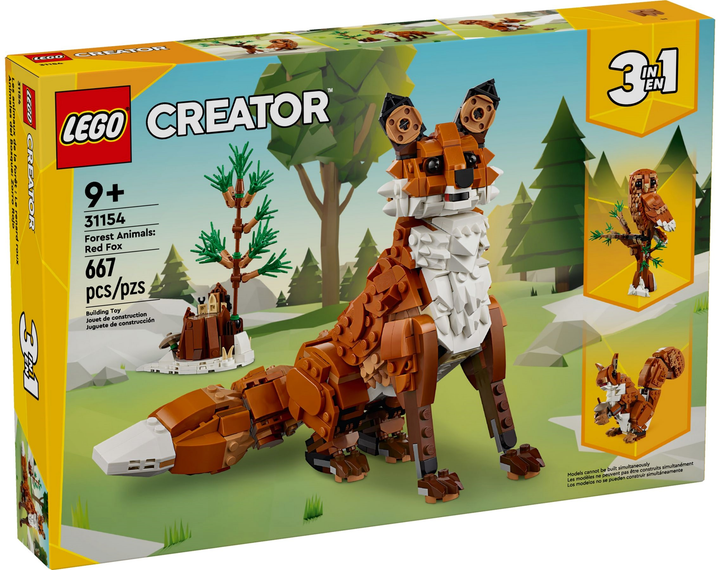 Zestaw klocków LEGO Creator Leśne zwierzęta: Czerwony lis 667 elementów