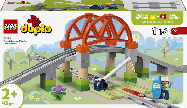 Zestaw klocków LEGO DUPLO Town Most i tory kolejowe-zestaw rozszerzający 