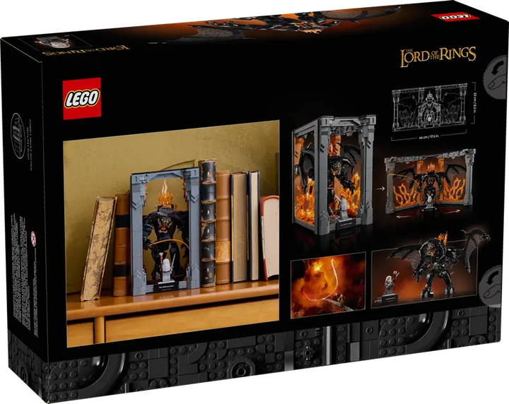 Zestaw klocków LEGO Icons Władca pierścieni: Book nook z Balrogiem