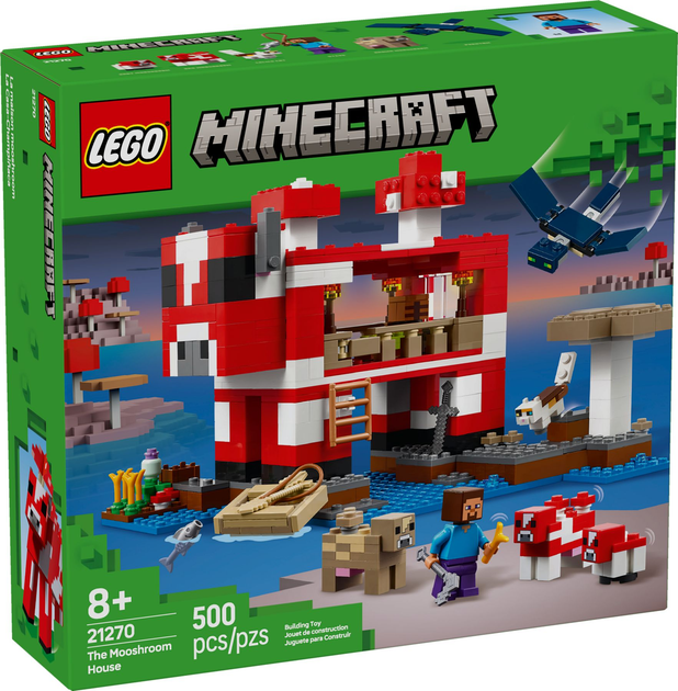 Zestaw klocków LEGO Minecraft Dom grzybowej krowy