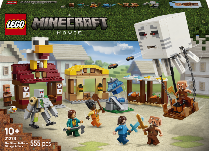 Zestaw klocków LEGO Minecraft The Ghast Balloon Village Attack