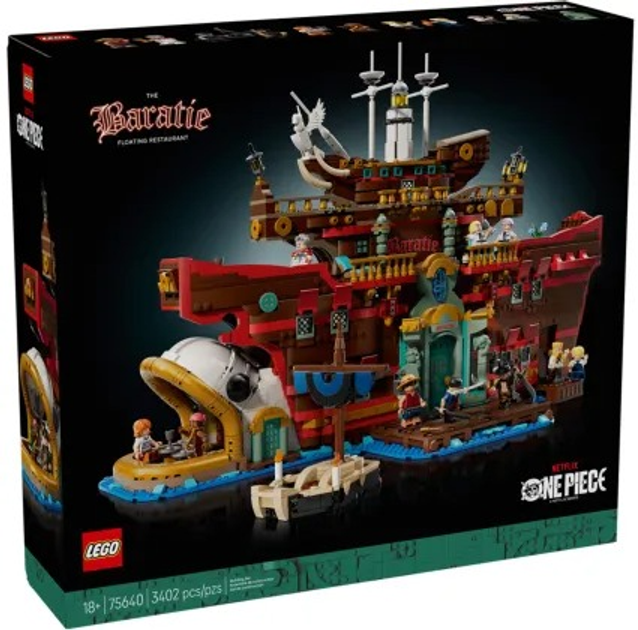 Zestaw klocków LEGO One Piece Pływająca restauracja Baratie 3402 elementy