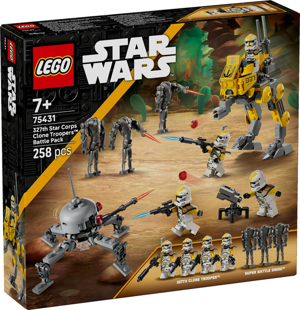 Zestaw klocków LEGO Star Wars Zestaw bitewny żołnierze-klony z 327 korpusu galaktycznego 258 elementów