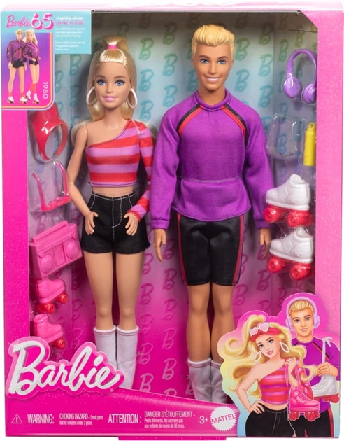Zestaw lalek Mattel Barbie Fashionistas Barbie i Ken na wrotkach